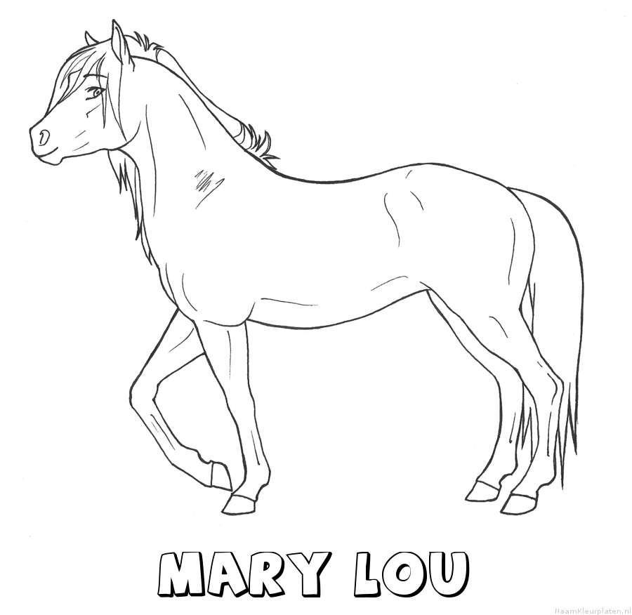 Mary lou paard kleurplaat